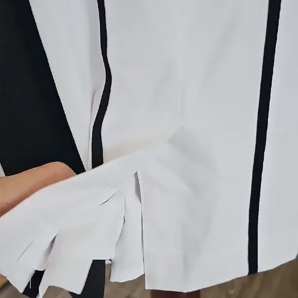 Calvin Klein Elegant Black and White Striped Dress Size 4‎ - Picture 8 of 10